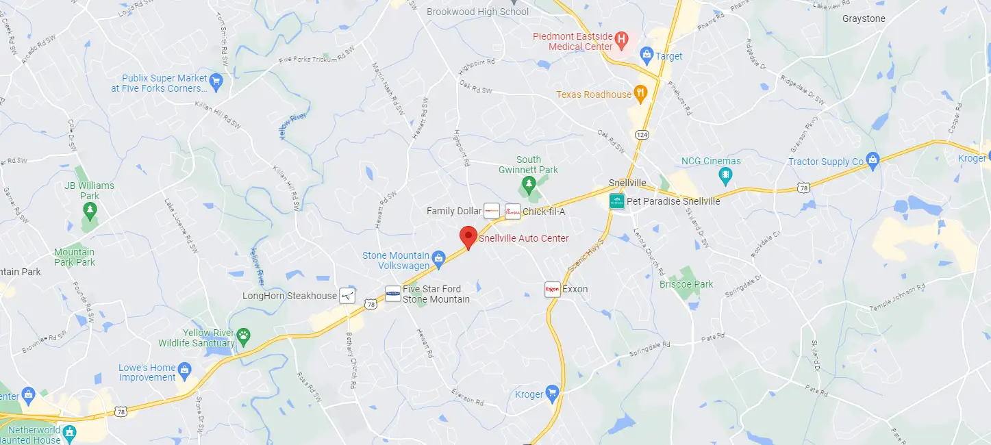 Google Map Snellville Auto Center